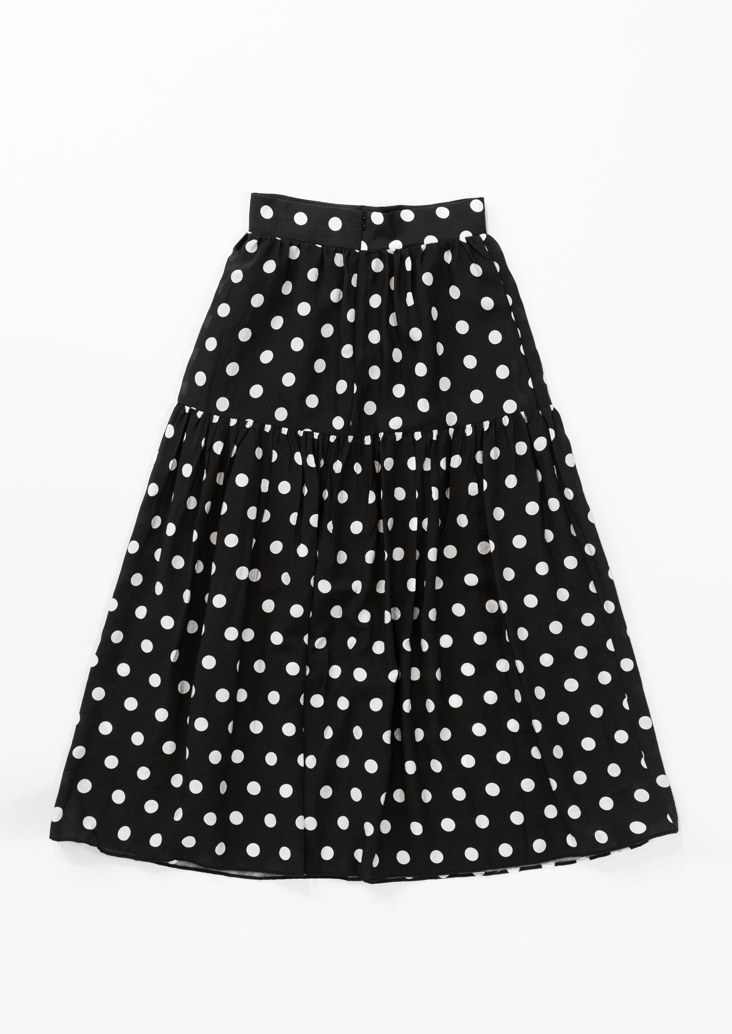 Switching gather flare skirt