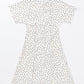 Short sleeves A line long dress