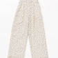 Pindots patterned wide leg pants