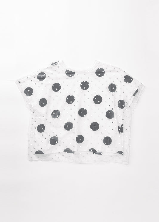 Polka dots tulle layered Tee