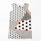 Multi dots printed sleeveless short dress