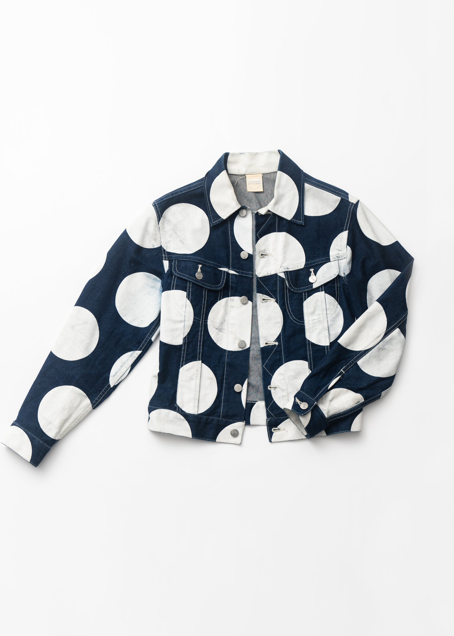 Dots painted denim jacket