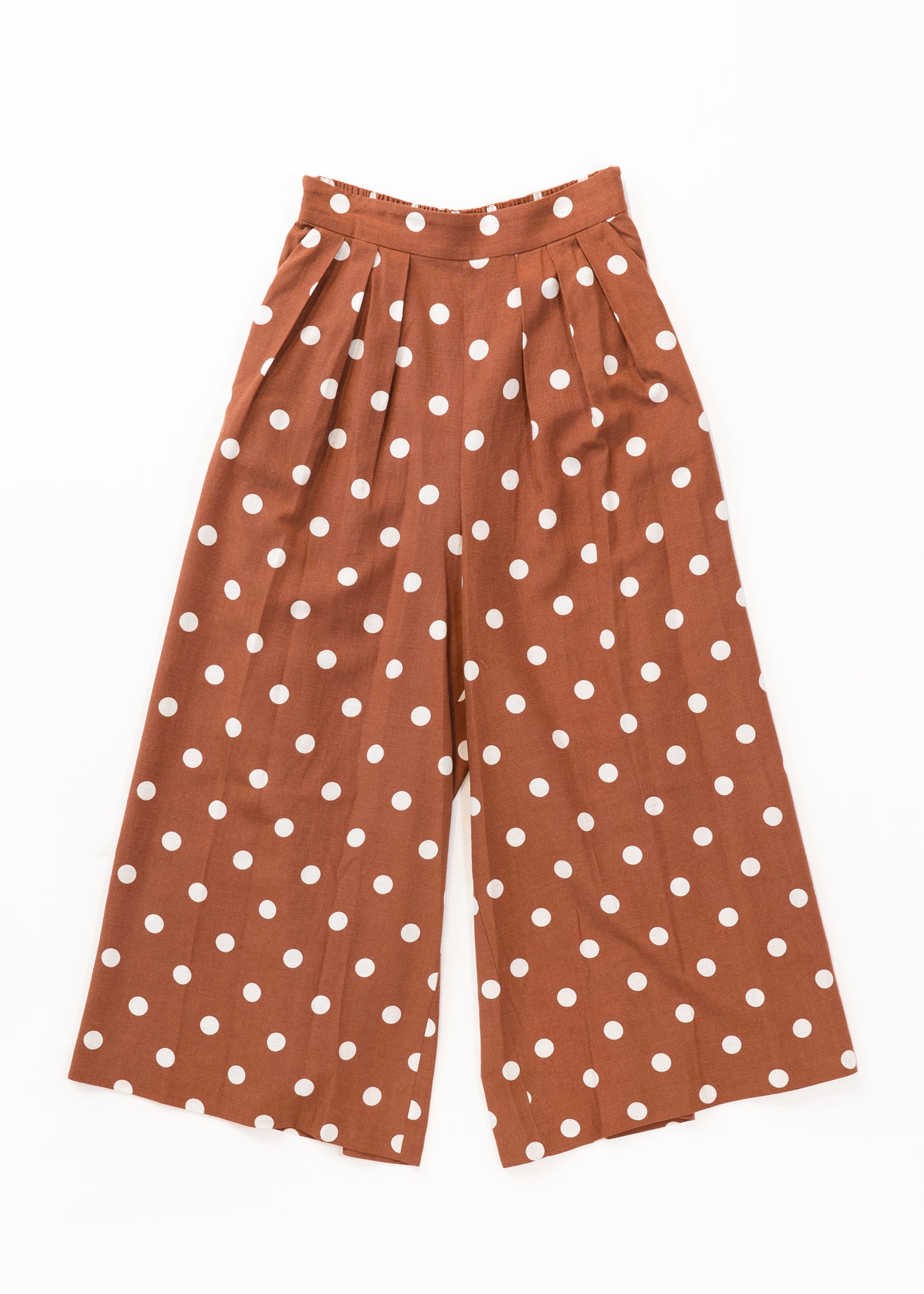 Polka dots wide leg flare pants