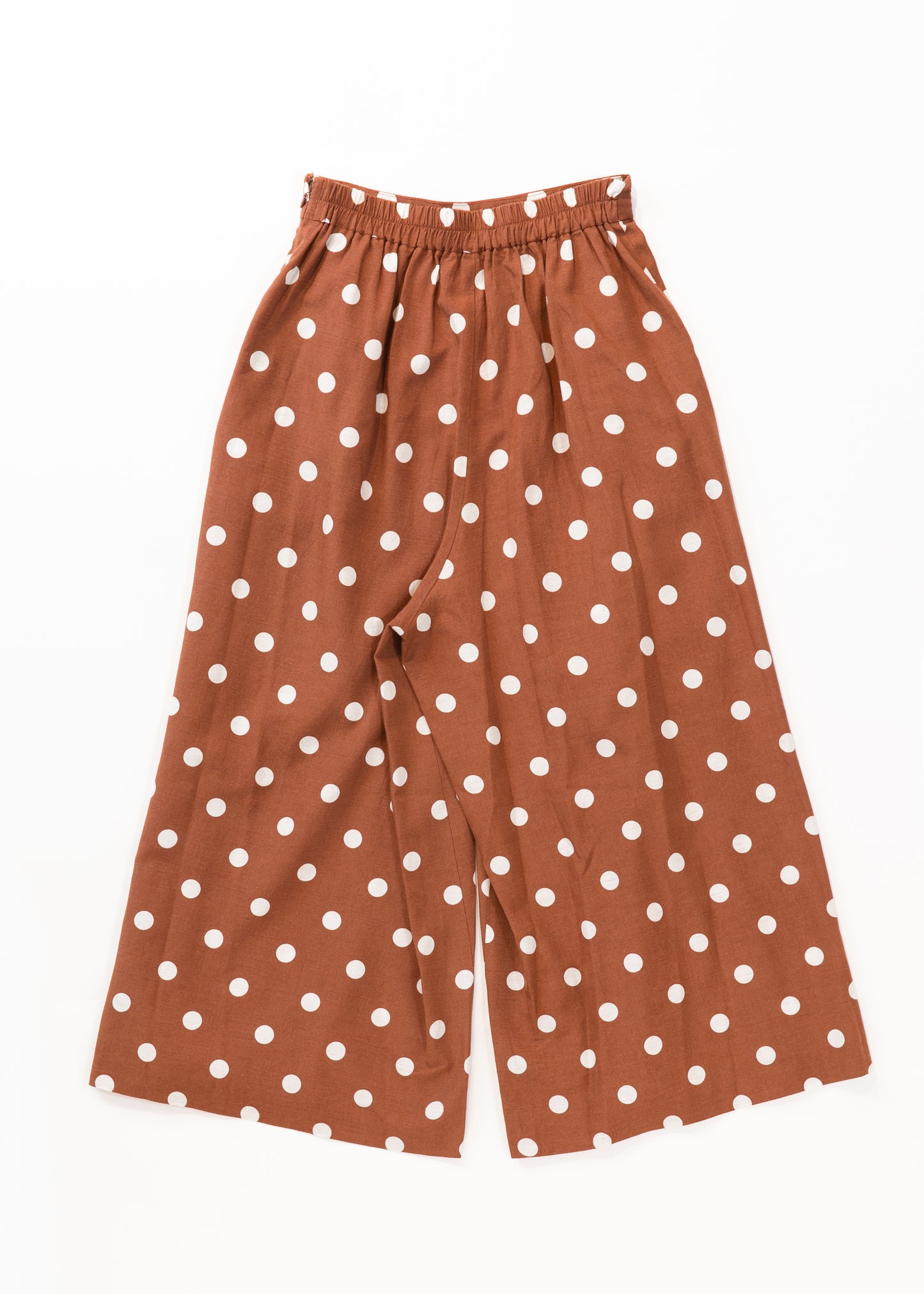 Polka dots wide leg flare pants