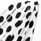 Polka dots tucked flare midi skirt