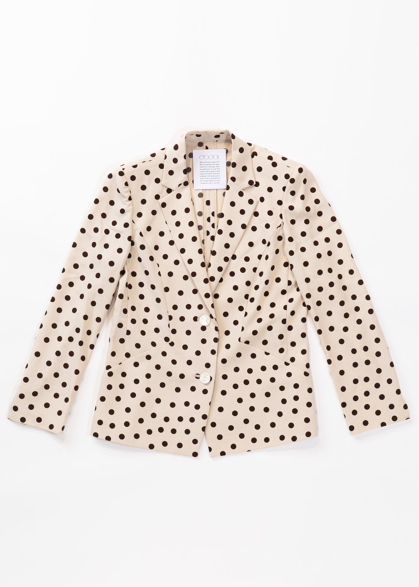 Polka dots tailored single breasted blazer