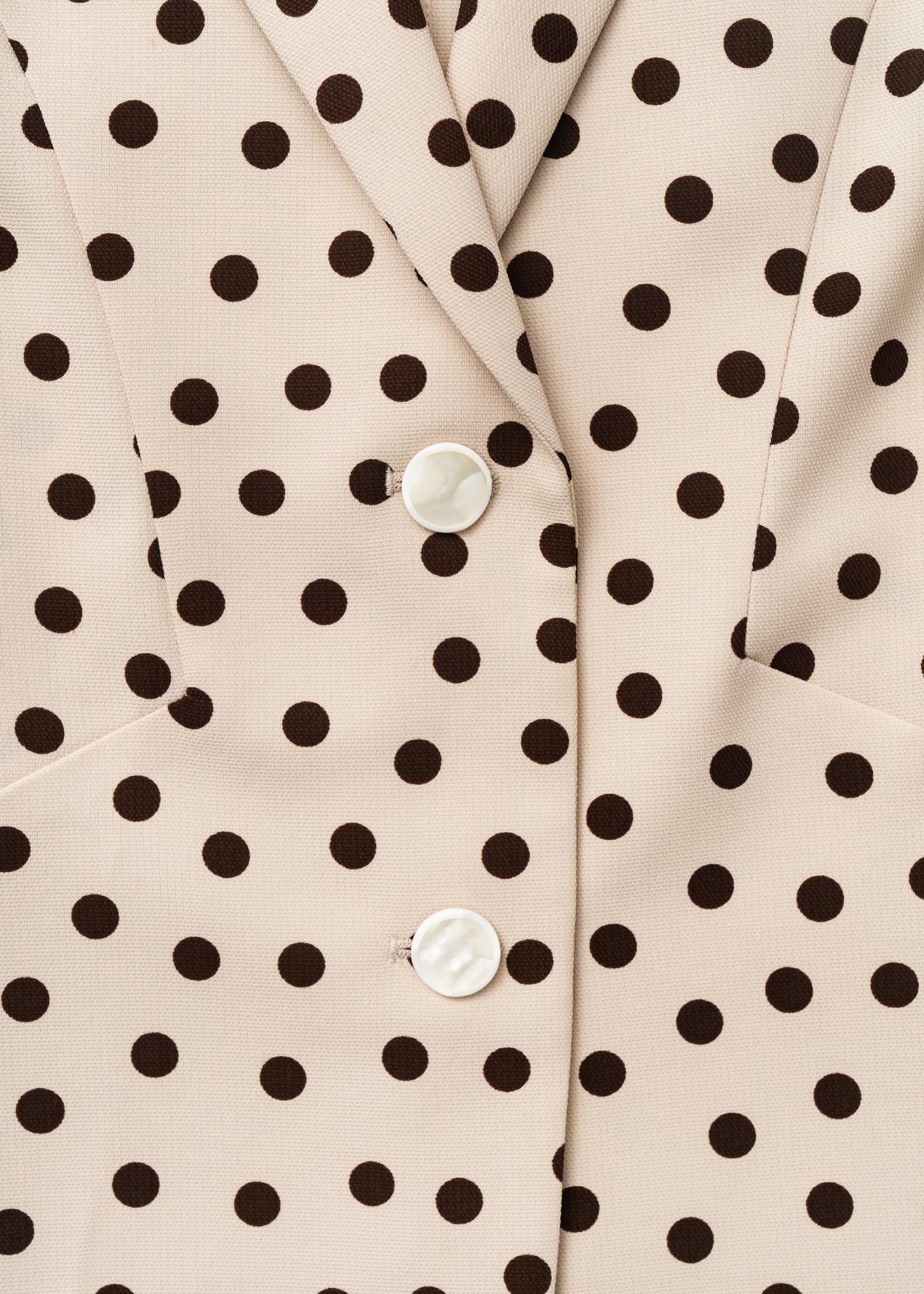 Polka dots tailored single breasted blazer