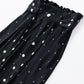 Pindots wide leg pants with polka dots belt