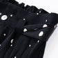 Pindots wide leg pants with polka dots belt