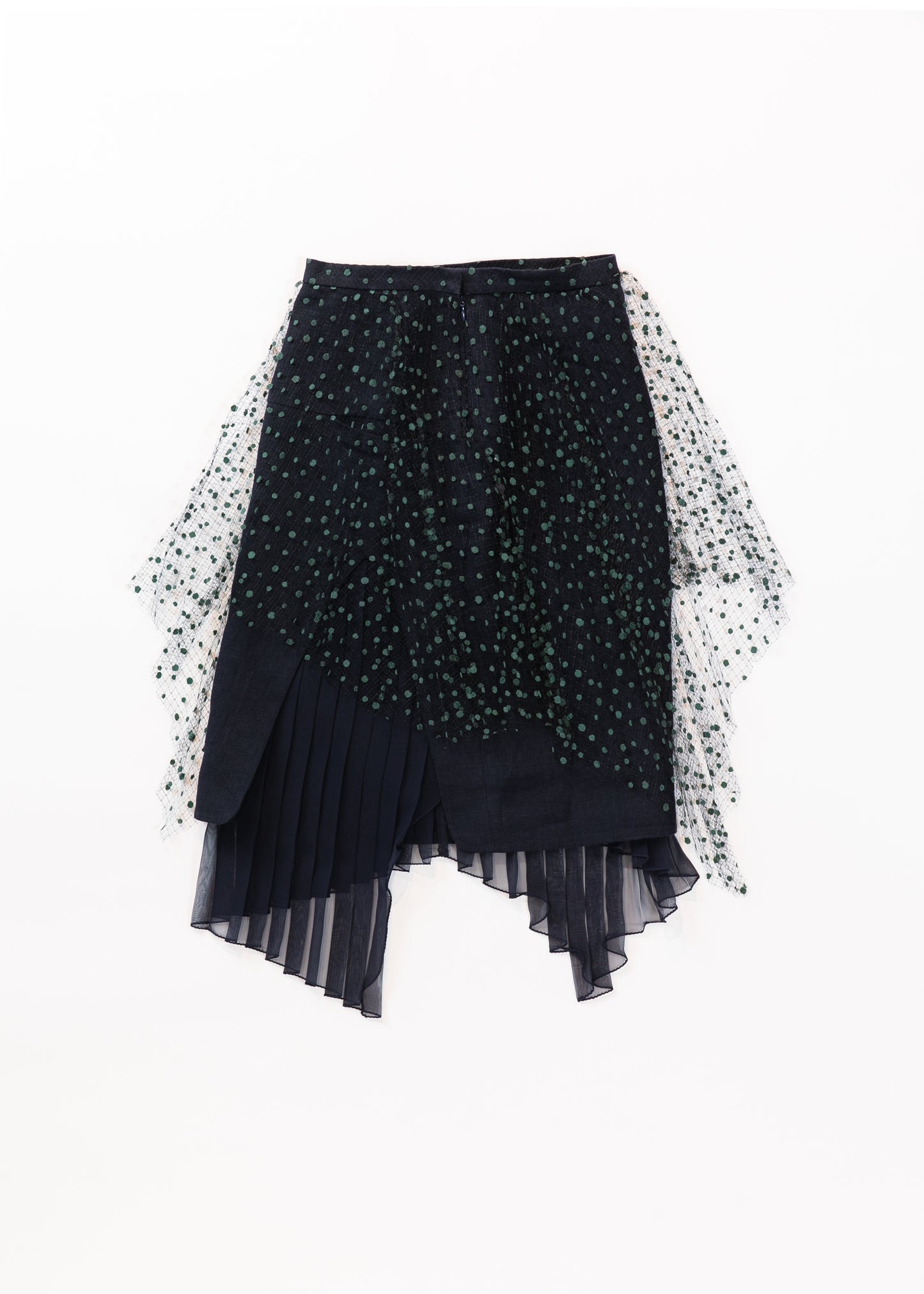 FACETASM / Deformation tulle asymmetric skirt